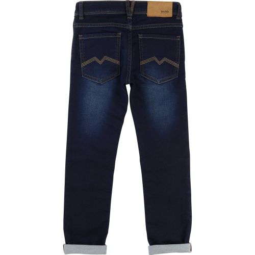 Boys Dark Blue Wash Slim Fit Jeans 13269 by BOSS from Hurleys