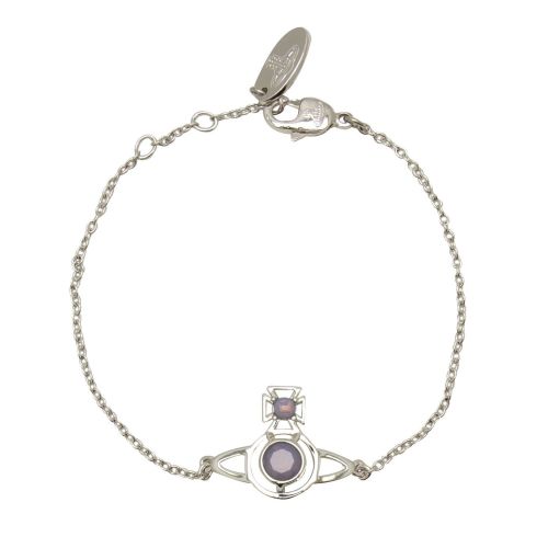 Womens Silver/Lavender Opal Nora Bracelet 76677 by Vivienne Westwood from Hurleys
