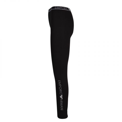 Womens Black Branded Leggings 78277 by Emporio Armani Bodywear from Hurleys