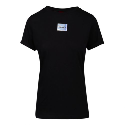 Womens Black The Slim Tee Label S/s T Shirt 101146 by HUGO from Hurleys