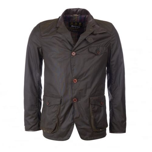 Mens Olive Beacon Sports Waxed Jacket 64714 by Barbour International from Hurleys