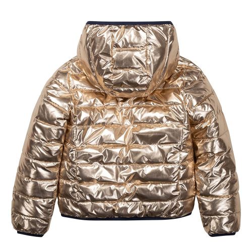 Girls Navy/Gold Reversible Padded Jacket 93300 by BOSS from Hurleys
