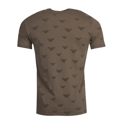 Mens Khaki Flock Eagle S/s T Shirt 29128 by Emporio Armani from Hurleys