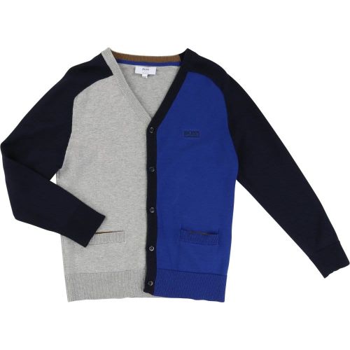 Boys Assorted L/s Colour Block Cardigan 18875 by BOSS from Hurleys