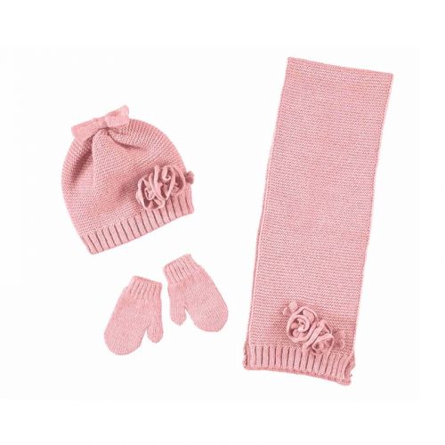 Infant Rose Cable Hat, Scarf & Mittens Set 92112 by Mayoral from Hurleys
