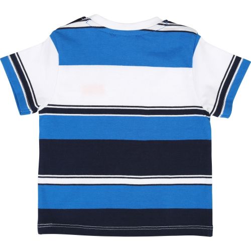 Toddler Navy Striped Logo S/s T Shirt 38261 by BOSS from Hurleys