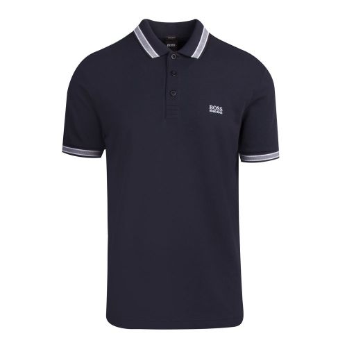 Green Mens Navy Paddy S/s Polo Shirt 83369 by BOSS from Hurleys