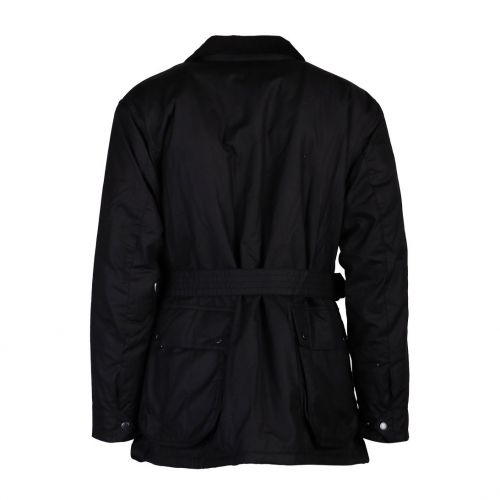 Mens Black Lenox Waxed Coat 97441 by Barbour International from Hurleys