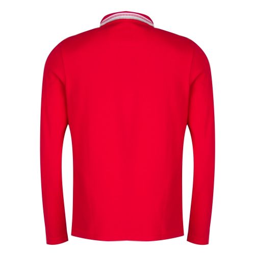 Mens Red Athleisure Plisy Reg L/s Polo Shirt 32054 by BOSS from Hurleys