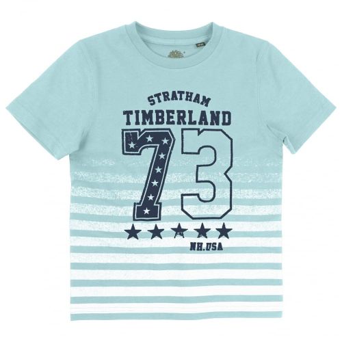 Boys Blue Striped S/s Tee Shirt 39588 by Timberland from Hurleys