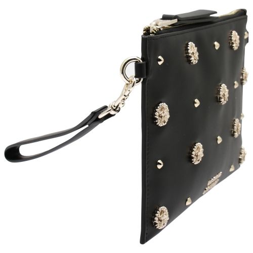 Womens Black Embellished Stud Pouch Clutch Bag 49104 by Versace Jeans Couture from Hurleys