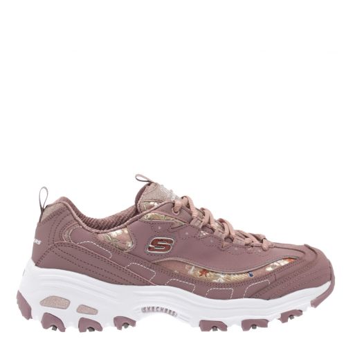 Womens Mauve DLites Floral Days Trainers 31732 by Skechers from Hurleys