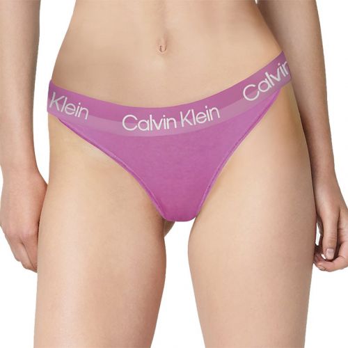 Womens Hollywood Pink Logo Band Thong 102074 by Calvin Klein from Hurleys