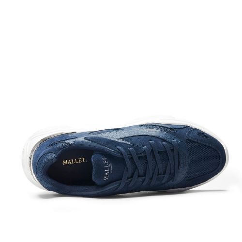 Mens Navy Lurus Python Trainers 57243 by Mallet from Hurleys