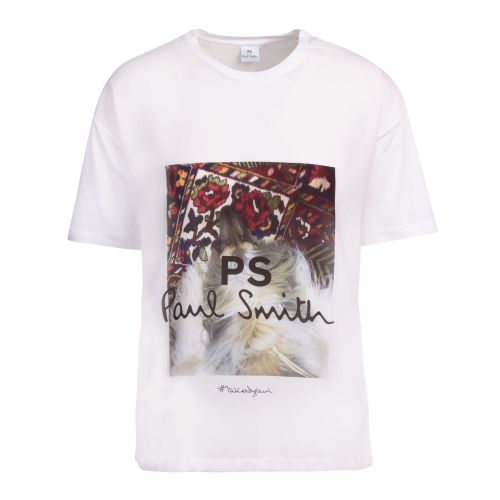Womens Off White Woven Front Dog S/s T Shirt 76215 by PS Paul Smith from Hurleys