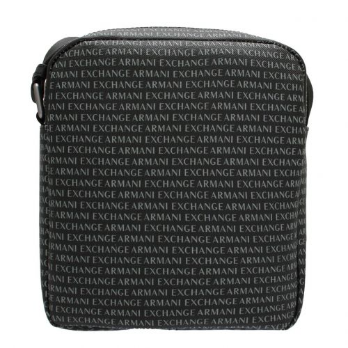 Mens Black Logo Print Crossbody Bag 91613 by Armani Exchange from Hurleys