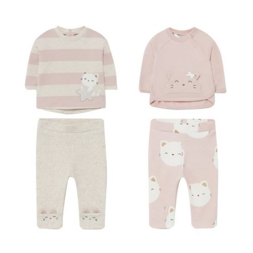 Baby Dusty Pink Kitten 4 Piece Set 95128 by Mayoral from Hurleys