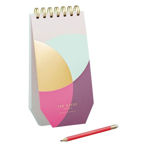 Womens Gold Spiral Bound Jotter With Pencil 41980 by Ted Baker from Hurleys