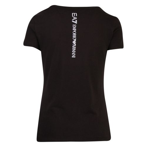 Womens Black Train Shiny Logo S/s T Shirt 57493 by EA7 from Hurleys
