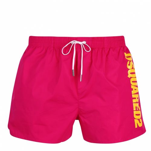 Mens Pink Branded Leg Swim Shorts 59245 by Dsquared2 from Hurleys