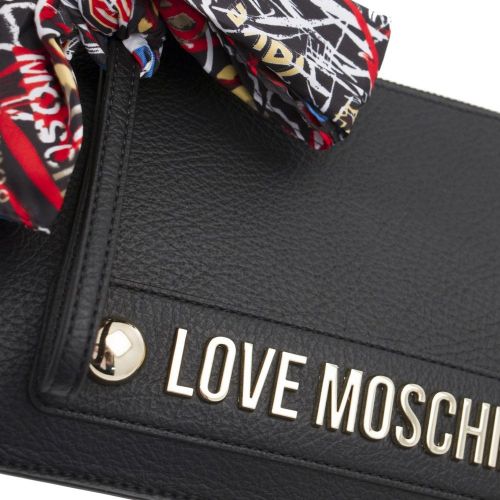 Womens Black Tumbled Leather Clutch Bag 26970 by Love Moschino from Hurleys
