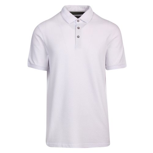 Mens White Infuse Textured S/s Polo Shirt 59690 by Ted Baker from Hurleys