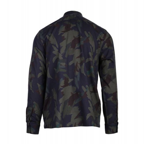 Mens Navy Fielder Camo Print L/s Shirt 98364 by Ted Baker from Hurleys