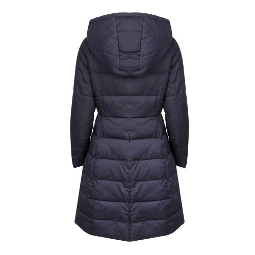 Womens Navy Long Down Padded Coat 29041 by Emporio Armani from Hurleys
