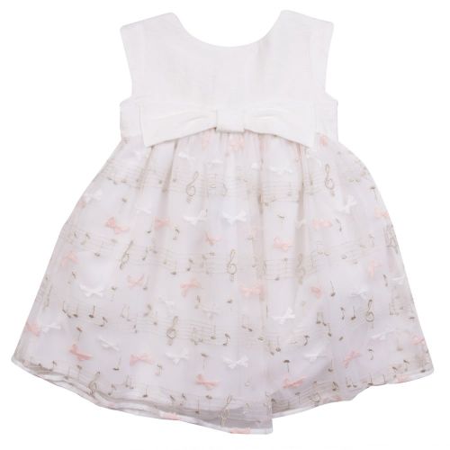 Girls Natural Embroidered Bows Dress 22625 by Mayoral from Hurleys