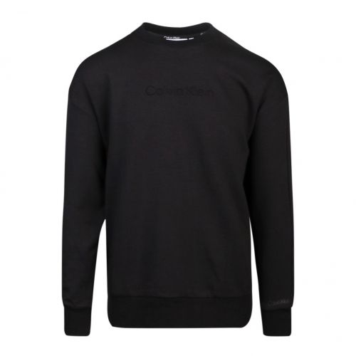 Mens Black Comfort Debossed Logo Sweat 102881 by Calvin Klein from Hurleys