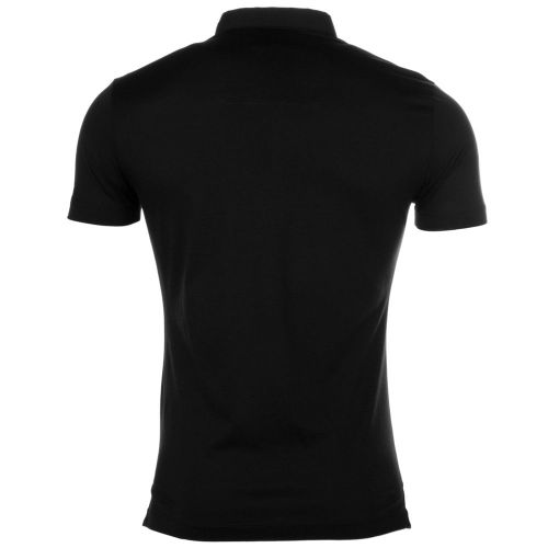 Mens Black Contrast Panel S/s Polo Shirt 61272 by Armani Jeans from Hurleys