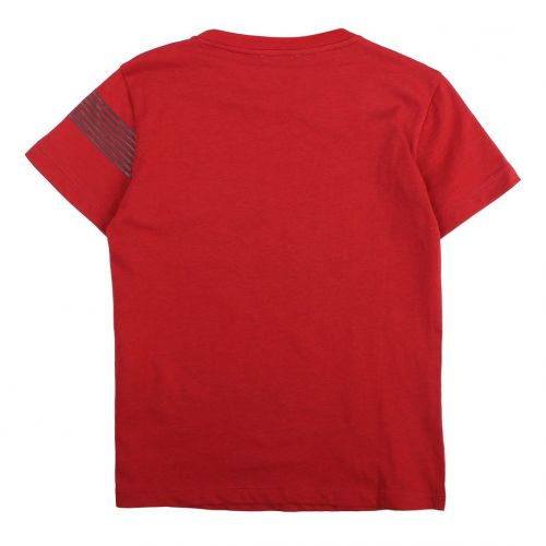 Boys Red Train 7 Lines S/s T Shirt 97615 by EA7 from Hurleys