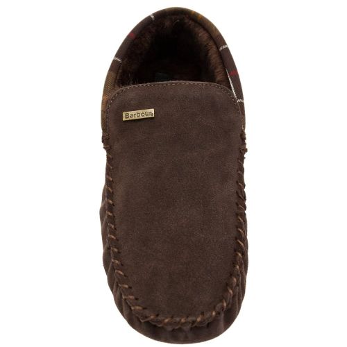 Mens Brown Monty Moccasin Slippers 63729 by Barbour from Hurleys