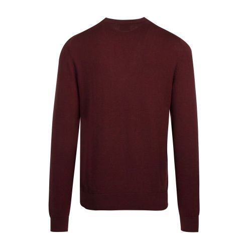 Mens Dark Red Zebra Crew Neck Knitted Jumper 92614 by PS Paul Smith from Hurleys