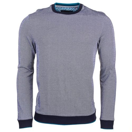 Mens Navy Jax Crew Sweat Top 70170 by Ted Baker from Hurleys