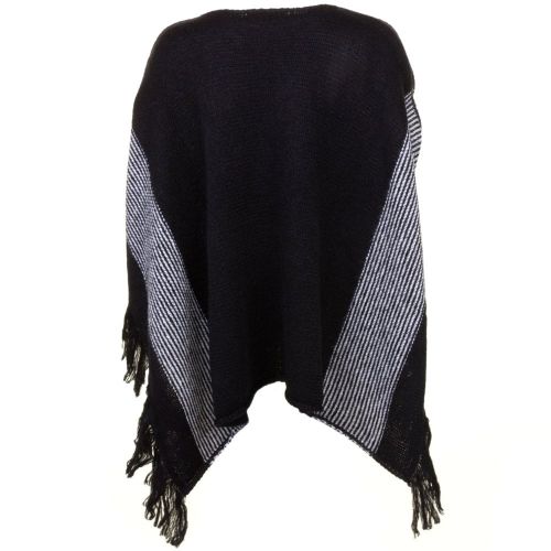 Womens Black Fringed Poncho 66982 by Replay from Hurleys