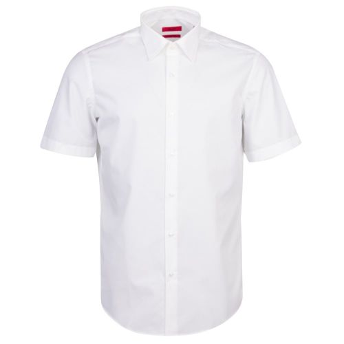 Mens Optic White C-Enzino Regular S/s Shirt 23428 by HUGO from Hurleys