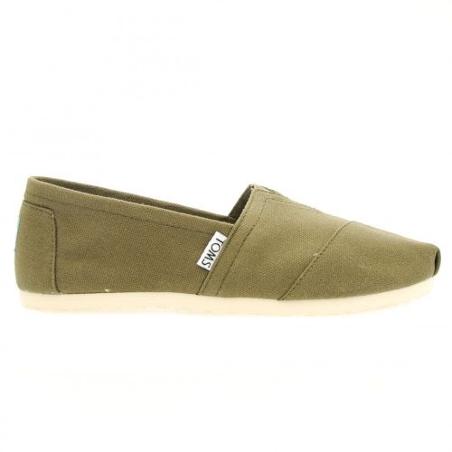 Womens Dark Green Classic Canvas Espadrille 6054 by Toms from Hurleys