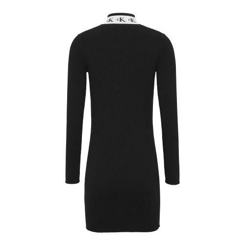 Womens CK Black Monogram Tape Rib Knitted Dress 49930 by Calvin Klein from Hurleys