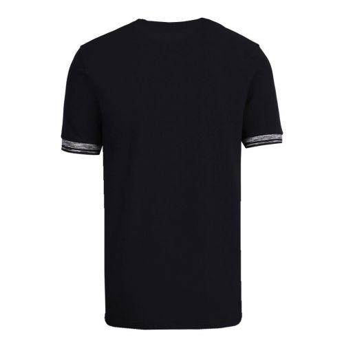 Mens Black Space Dye Tipped S/s T Shirt 97642 by Fred Perry from Hurleys