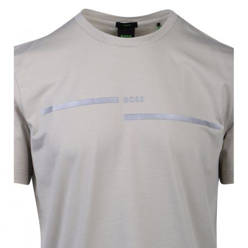 Athleisure Mens Light Beige Tee 4 Chest Line S/s T Shirt 108010 by BOSS from Hurleys