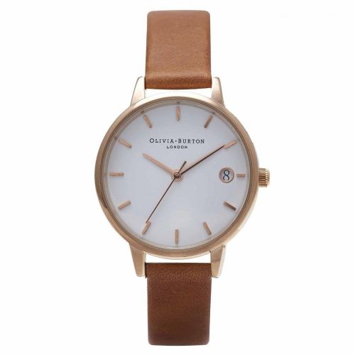 Womens Tan & Rose Gold The Dandy Watch 27323 by Olivia Burton from Hurleys