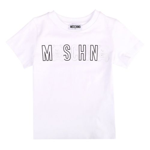 Boys White Silver Toy S/s T Shirt 101275 by Moschino from Hurleys
