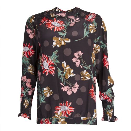 Casual Womens Black Clipa Floral Blouse 28550 by BOSS from Hurleys