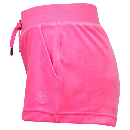 Womens Fluro Pink Eve Velour Shorts 106986 by Juicy Couture from Hurleys