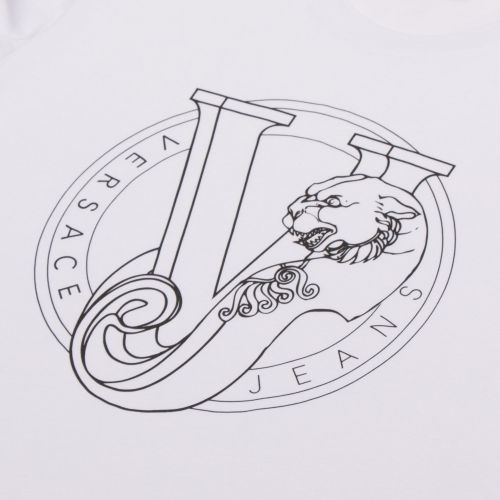Mens White Foil Circle Logo Slim Fit S/s T Shirt 35885 by Versace Jeans from Hurleys