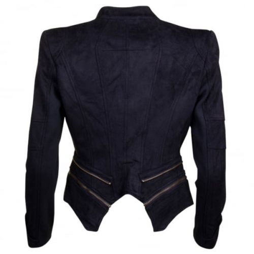 Womens Black Tori Suede Jacket 15211 by Forever Unique from Hurleys