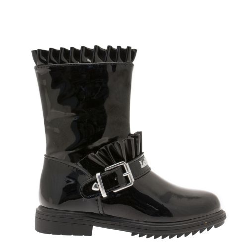 Girls Black Norma Patent Boots (26-35) 33534 by Lelli Kelly from Hurleys