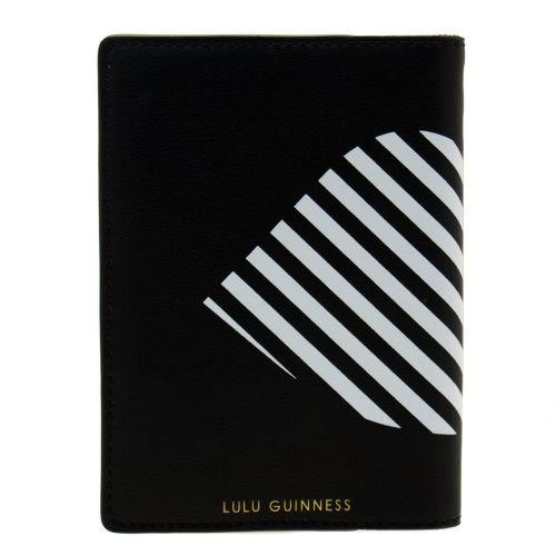 Womens Black, White & Red Lip Passport Holder 66661 by Lulu Guinness from Hurleys