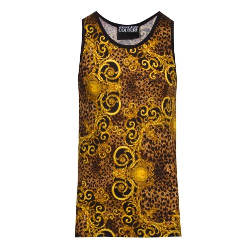 Mens Gold Leo Baroque Print Vest Top 43681 by Versace Jeans Couture from Hurleys